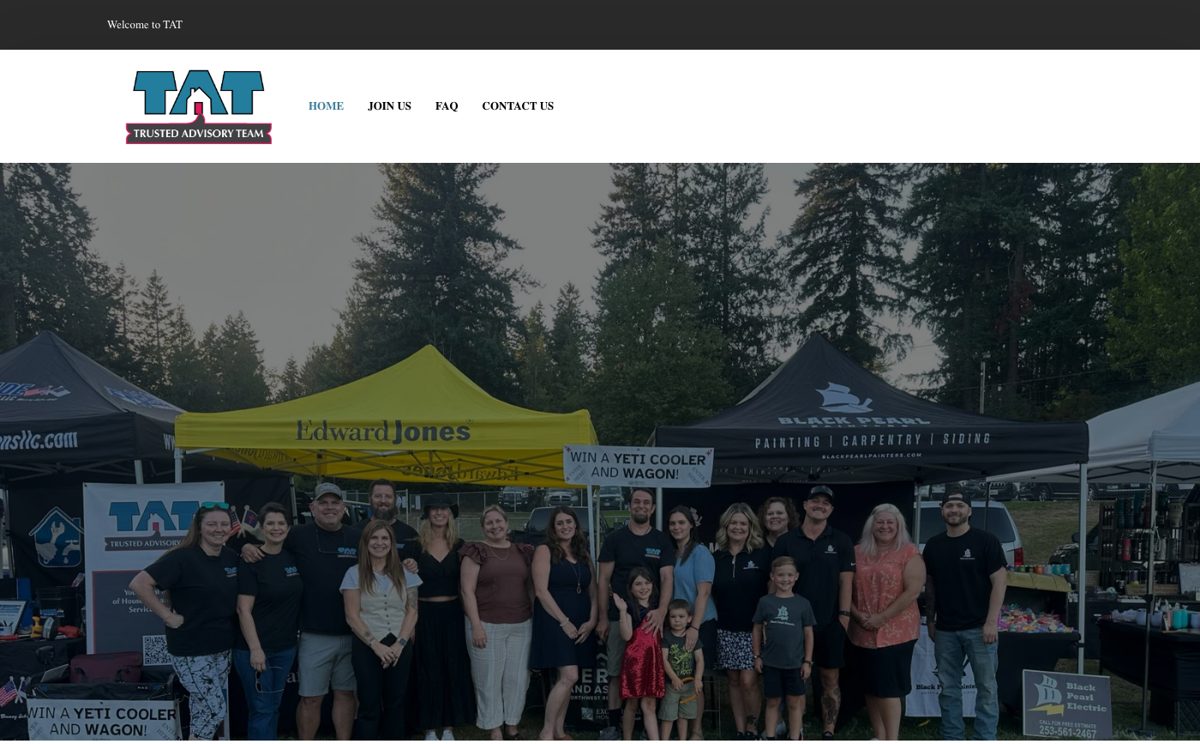 Trusted Advisory Team website by Pioneer Vision Consulting