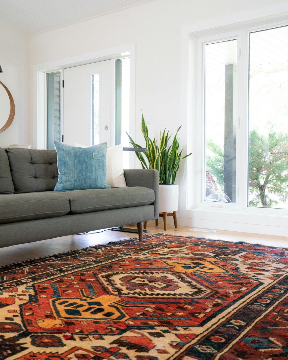 Freshly cleaned carpeted living room