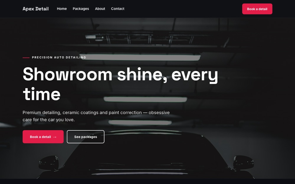 Auto Detailing website template