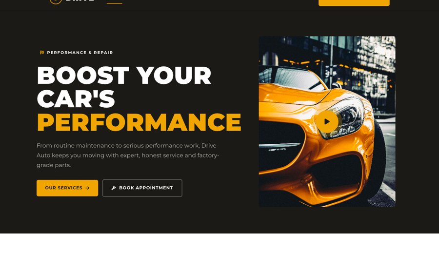 Auto Repair — Drive website template