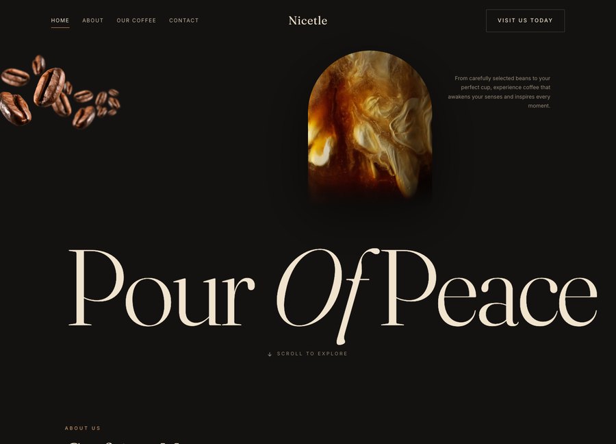 Coffee Roastery — Nicetle website template