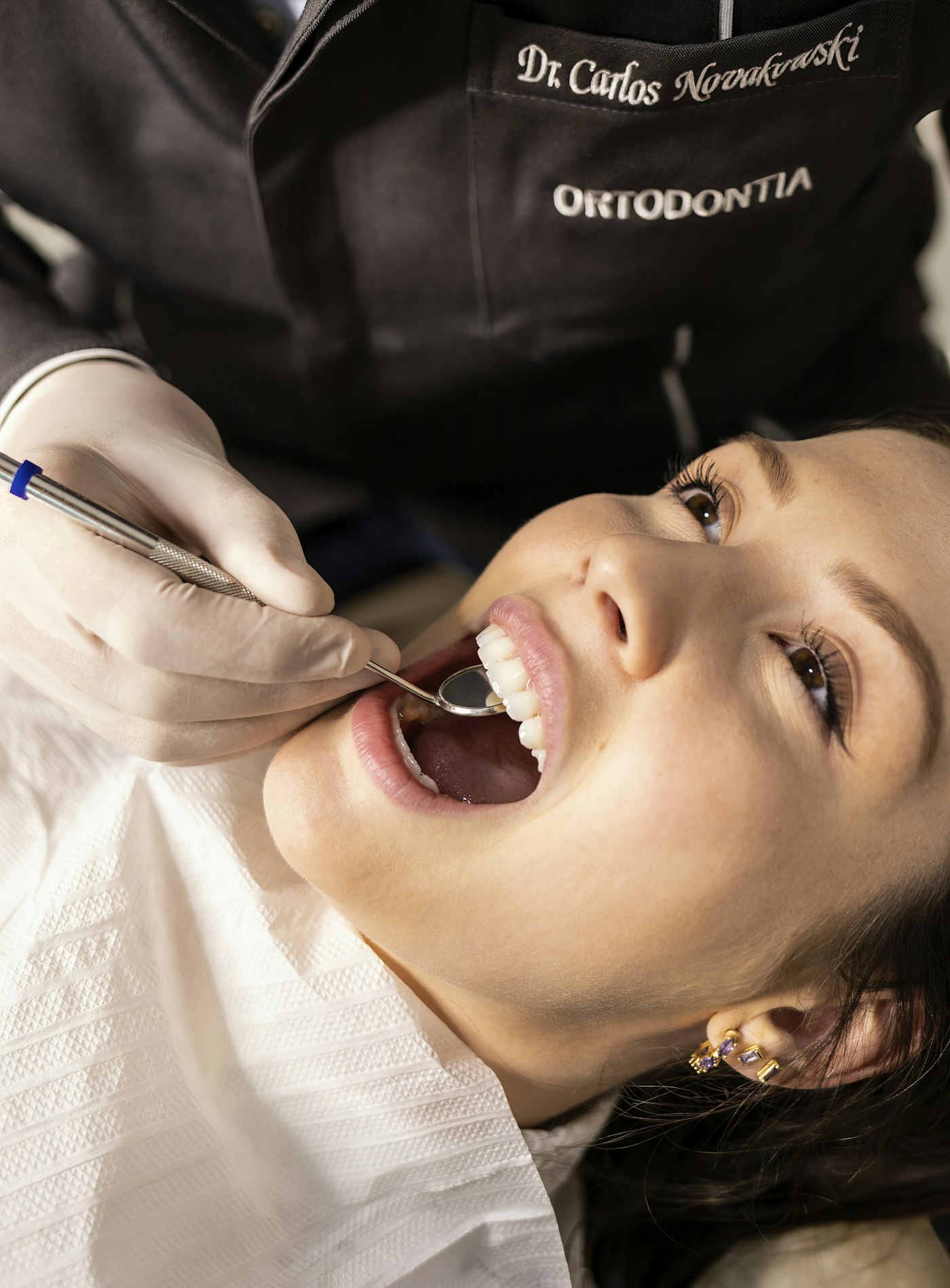 Dentist caring for a patient