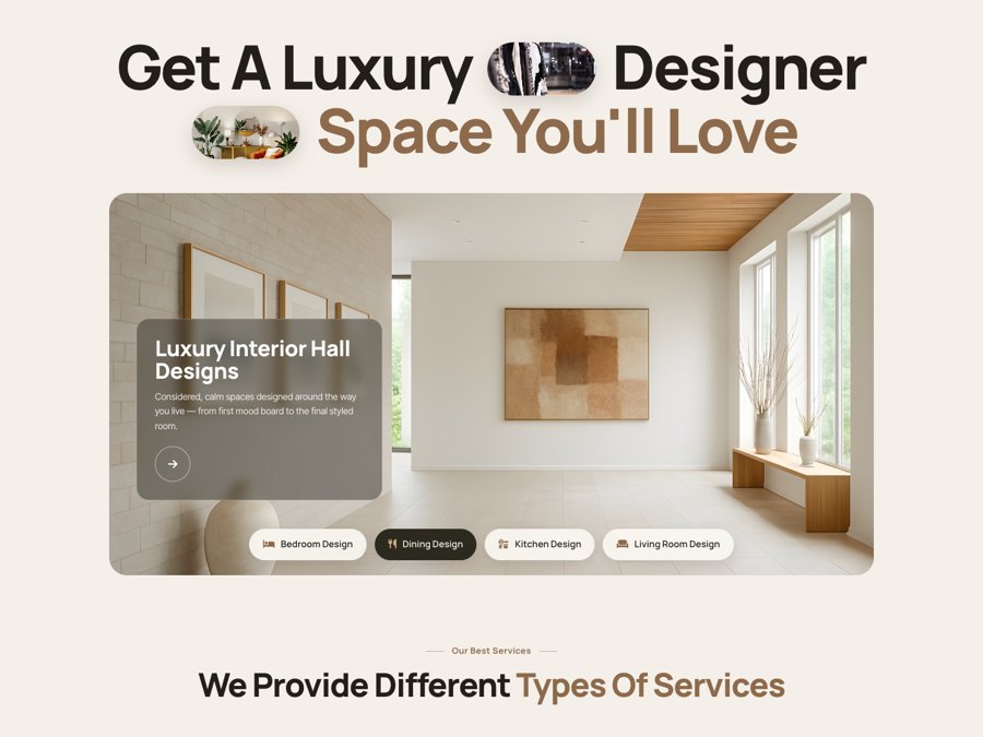HappyHome — Interiors website template