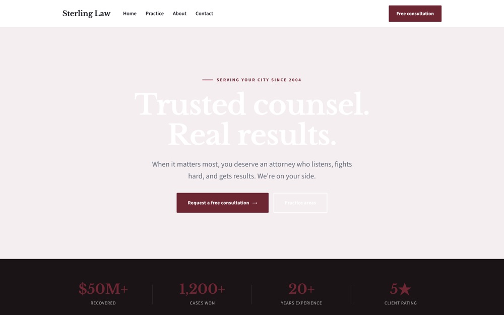 Law Firm website template