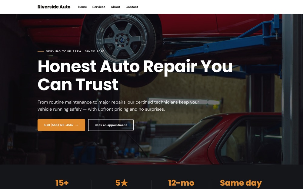 Local Service Business website template