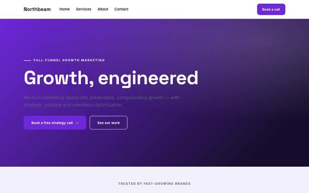 Marketing Agency website template