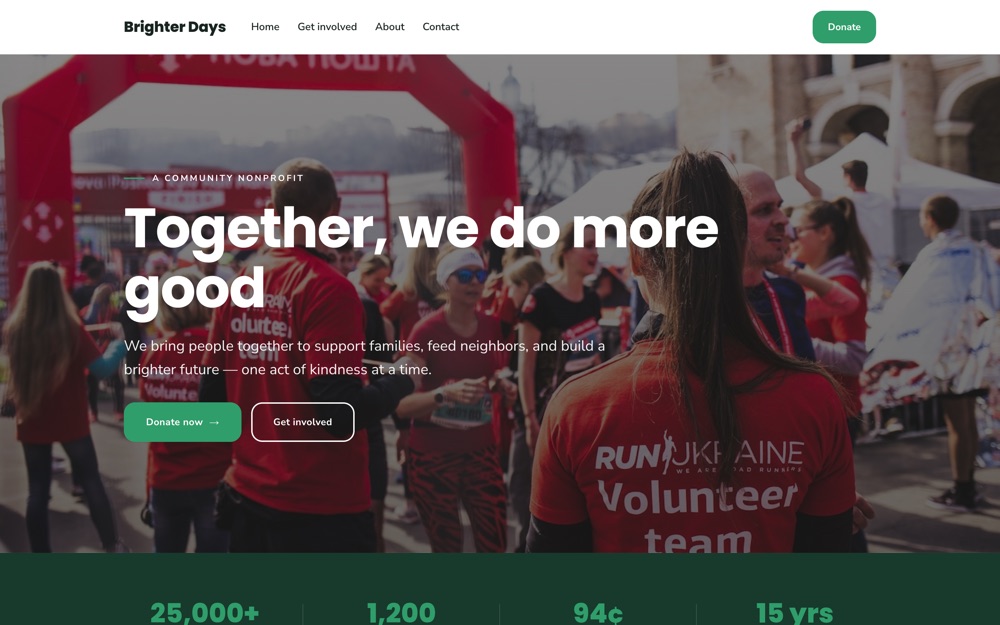 Nonprofit / Charity website template