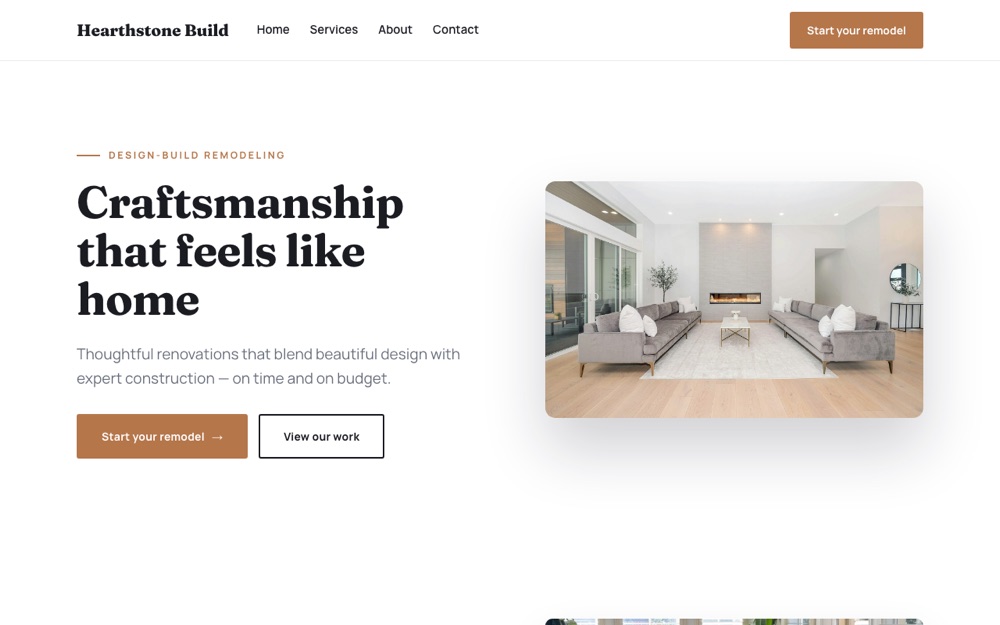 Home Remodeling website template