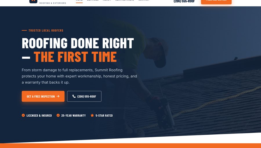 Roofing — Summit website template