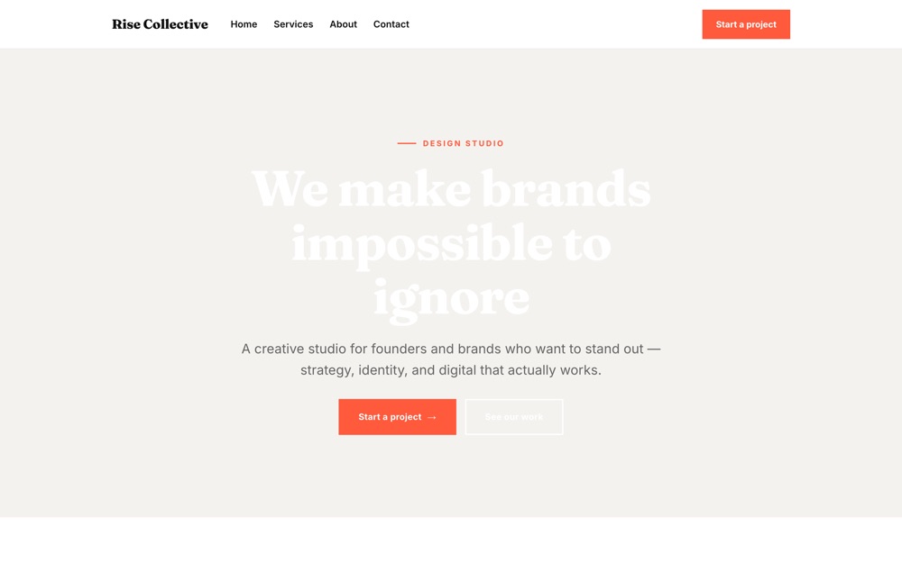 Creative / Design Studio website template