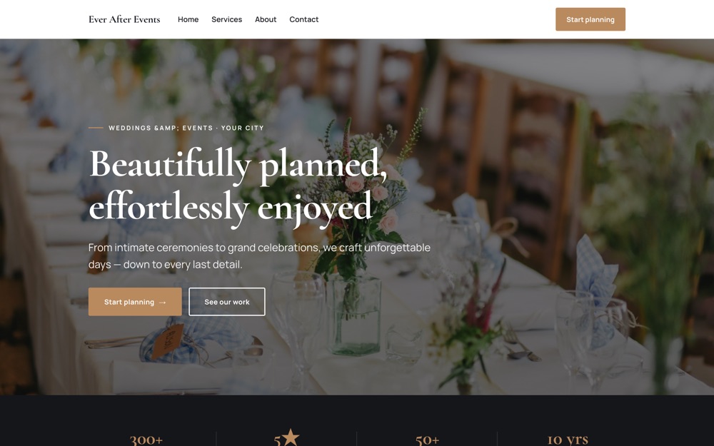 Wedding / Event Planner website template